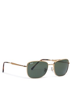 Ray-Ban Okulary przeciwsłoneczne 0RB3755 001/31 Zielony ze sklepu MODIVO w kategorii Okulary przeciwsłoneczne męskie - zdjęcie 180436107