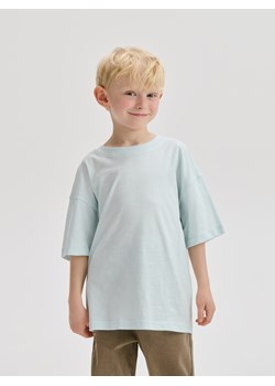 Reserved - Bawełniany t-shirt oversize - jasnozielony ze sklepu Reserved w kategorii T-shirty chłopięce - zdjęcie 180436336