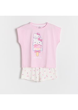 Reserved - Piżama Hello Kitty - pastelowy róż ze sklepu Reserved w kategorii Piżamy dziecięce - zdjęcie 180436529