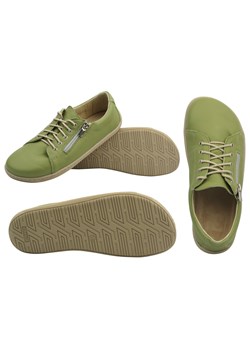 Wygodne półbuty damskie BareFoot Helios Komfort 436, zielone ze sklepu ulubioneobuwie w kategorii Półbuty damskie - zdjęcie 180436775