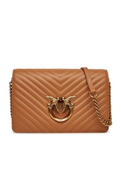 Torebka PINKO Love Click Classic PE 25 PLTT 100063 A0GK Brązowy ze sklepu eobuwie.pl w kategorii Listonoszki - zdjęcie 180437906