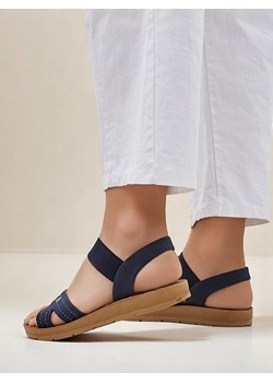 Royalfashion Damskie sandały z gumką Zerefis ze sklepu royalfashion.pl w kategorii Sandały damskie - zdjęcie 180439808