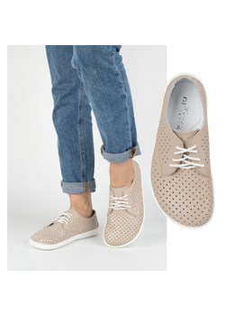 BAREFOOT Damskie minimalistyczne sneakersy 1288POL beż z białym ze sklepu butyolivier w kategorii Półbuty damskie - zdjęcie 180441739