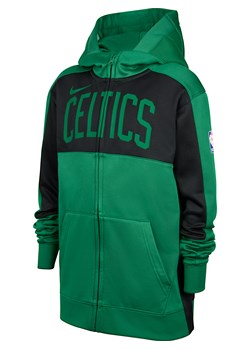 Bluza z kapturem i zamkiem na całej długości dla dużych dzieci Nike Dri-FIT NBA Boston Celtics Showtime - Zieleń ze sklepu Nike poland w kategorii Bluzy chłopięce - zdjęcie 180441826