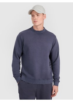 Męska bluza dresowa nierozpinana bez kaptura 4F 4FWSS25TSWSM1739 - granatowy ze sklepu Sportstylestory.com w kategorii Bluzy męskie - zdjęcie 180442389