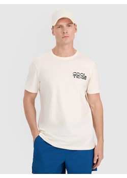 Męski t-shirt z nadrukiem 4F 4FWSS25TTSHM1984 - biały ze sklepu Sportstylestory.com w kategorii T-shirty męskie - zdjęcie 180442405
