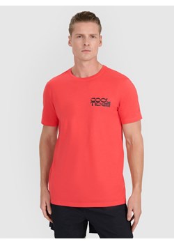 Męski t-shirt z nadrukiem 4F 4FWSS25TTSHM1984 - pomarańczowy ze sklepu Sportstylestory.com w kategorii T-shirty męskie - zdjęcie 180442409