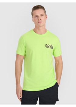 Męski t-shirt z nadrukiem 4F 4FWSS25TTSHM1984 - zielony ze sklepu Sportstylestory.com w kategorii T-shirty męskie - zdjęcie 180442435