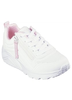 Buty Skechers Uno Lite - Easy Zip 310387L Wht białe ze sklepu ButyModne.pl w kategorii Buty sportowe dziecięce - zdjęcie 180442498
