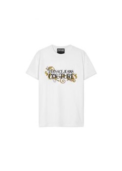 Versace Jeans Couture T-Shirt 78GAHC05 Biały Regular Fit ze sklepu MODIVO w kategorii T-shirty męskie - zdjęcie 180443867