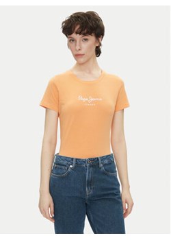 Pepe Jeans T-Shirt New Virginia PL505202 Pomarańczowy Slim Fit ze sklepu MODIVO w kategorii Bluzki damskie - zdjęcie 180444219