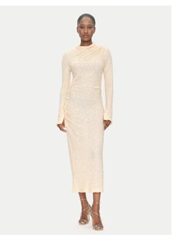 DAY BIRGER ÉT MIKKELSEN Sukienka koktajlowa Clover DAY65243522 Beżowy Slim Fit ze sklepu MODIVO w kategorii Sukienki - zdjęcie 180444747