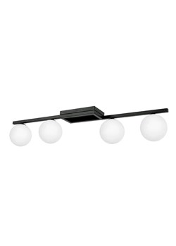 Biała sufitowa lampa z czarnym stelażem G4-B50 ze sklepu Edinos.pl w kategorii Lampy sufitowe - zdjęcie 180445227