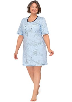 Bawełniana koszula nocna Zuza I 253 22, Kolor niebieski-wzór, Rozmiar 2XL, MARTEL - id: 205021 - marki Martel - 180445345 Bawełniana koszula nocna Zuza I 253 22, Kolor niebieski-wzór, Rozmiar 2XL, MARTEL ze sklepu Intymna w kategorii Koszule nocne - zdjęcie 180445345