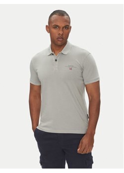 Napapijri Polo Elbas NP0A4GB4 Szary Regular Fit ze sklepu MODIVO w kategorii T-shirty męskie - zdjęcie 180446047