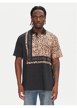 Just Cavalli Polo 78OAGE15 Czarny Regular Fit ze sklepu MODIVO w kategorii T-shirty męskie - zdjęcie 180446789