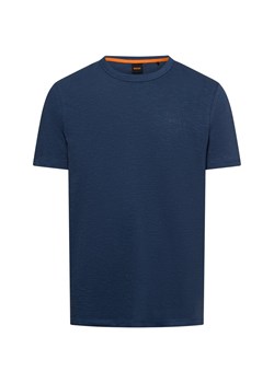 BOSS Orange T-shirt męski Mężczyźni Bawełna niebieski marmurkowy ze sklepu vangraaf w kategorii T-shirty męskie - zdjęcie 180447145