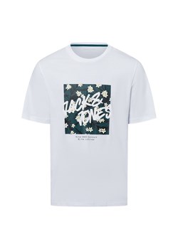Jack & Jones Koszulka męska - JJHawaii Mężczyźni Bawełna biały nadruk ze sklepu vangraaf w kategorii T-shirty męskie - zdjęcie 180447186