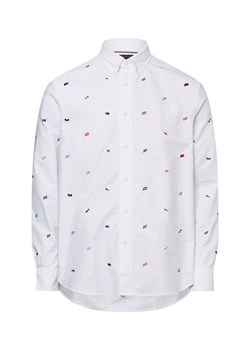 Tommy Hilfiger Męska koszula casual Mężczyźni Comfort Fit Bawełna biały wzorzysty ze sklepu vangraaf w kategorii Koszule męskie - zdjęcie 180447196