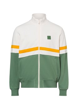 Mustang Męska kurtka dresowa - Dillon Mężczyźni Bawełna biały w paski ze sklepu vangraaf w kategorii Bluzy męskie - zdjęcie 180447217