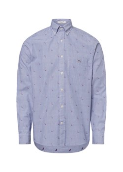 Gant Koszula męska Mężczyźni Regular Fit Bawełna niebieski w paski - id: 742866-0001-09920 - marki Gant - 180447226 Gant Koszula męska Mężczyźni Regular Fit Bawełna niebieski w paski ze sklepu vangraaf w kategorii Koszule męskie - zdjęcie 180447226
