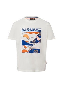 Napapijri Koszulka męska - Valdor Mężczyźni Bawełna écru nadruk ze sklepu vangraaf w kategorii T-shirty męskie - zdjęcie 180447235