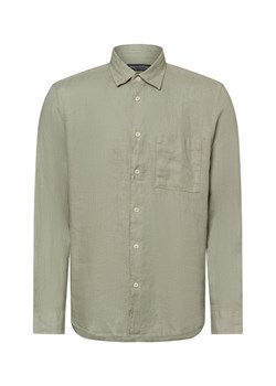 Marc O'Polo Męska koszula lniana Mężczyźni Regular Fit len trzcinowy jednolity ze sklepu vangraaf w kategorii Koszule męskie - zdjęcie 180447246