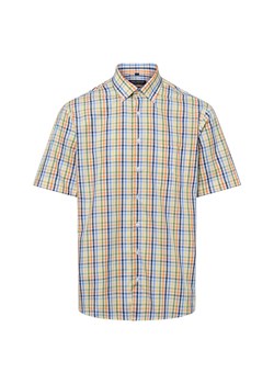 Van Graaf Męska koszula casual Mężczyźni Regular Fit Bawełna niebieski w kratkę ze sklepu vangraaf w kategorii Koszule męskie - zdjęcie 180447286