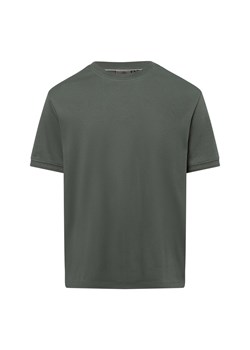 Finshley & Harding Koszulka męska Mężczyźni Bawełna oliwkowy jednolity ze sklepu vangraaf w kategorii T-shirty męskie - zdjęcie 180447365