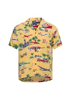 Polo Ralph Lauren Męska koszula casual Mężczyźni Regular Fit wiskoza żółty wzorzysty ze sklepu vangraaf w kategorii Koszule męskie - zdjęcie 180447375