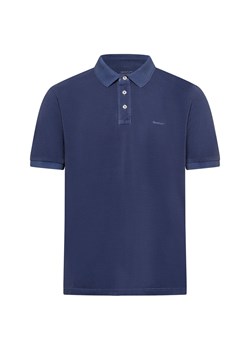Gant Męska koszulka polo piqué Mężczyźni Bawełna niebieski jednolity ze sklepu vangraaf w kategorii T-shirty męskie - zdjęcie 180447505