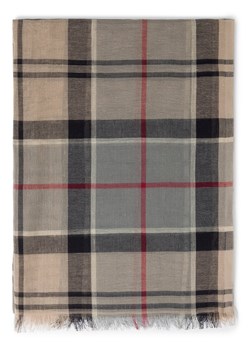 Barbour Szalik damski z dodatkiem lnu Kobiety Bawełna piaskowy w kratkę ze sklepu vangraaf w kategorii Szaliki i chusty damskie - zdjęcie 180447518