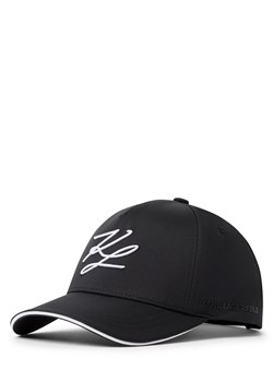 KARL LAGERFELD Czapka męska Mężczyźni czarny jednolity ze sklepu vangraaf w kategorii Czapki z daszkiem męskie - zdjęcie 180447548