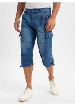 Timezone Męskie szorty bermudy - Loose Miles Mężczyźni Bawełna denim jednolity ze sklepu vangraaf w kategorii Spodenki męskie - zdjęcie 180447556