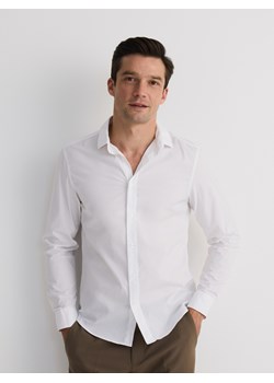 Reserved - Bawełniana koszula slim fit - biały ze sklepu Reserved w kategorii Koszule męskie - zdjęcie 180448038