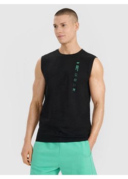 Męski top z nadrukiem 4F 4FRSS25TSLEM230 - czarny ze sklepu Sportstylestory.com w kategorii T-shirty męskie - zdjęcie 180448947
