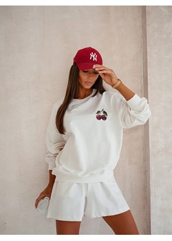 Zestaw bawełniana bluza + szorty ecru (VE101) ze sklepu goodlookin.pl w kategorii Komplety i garnitury damskie - zdjęcie 180449485