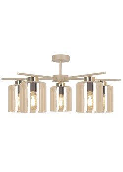 Lampa sufitowa bezowa z beżowym stelażem N9-T04 ze sklepu Edinos.pl w kategorii Lampy sufitowe - zdjęcie 180449607