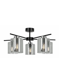 Lampa sufitowa z pięcioma kloszami grafitowa B2-G70 ze sklepu Edinos.pl w kategorii Lampy sufitowe - zdjęcie 180449628