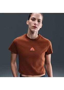 Damski T-shirt z krótkim rękawem Dri-FIT Nike ACG - Brązowy ze sklepu Nike poland w kategorii Bluzki damskie - zdjęcie 180449897
