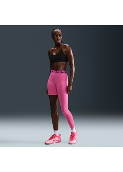 Damskie asymetryczne legginsy do koszykówki ze średnim stanem i jedną nogawką A'ja Wilson - Różowy ze sklepu Nike poland w kategorii Spodnie damskie - zdjęcie 180449926