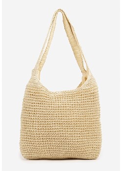 Beżowa Torebka Typu Shopper z Plecionki Felevera ze sklepu renee.pl w kategorii Torby letnie - zdjęcie 180451978