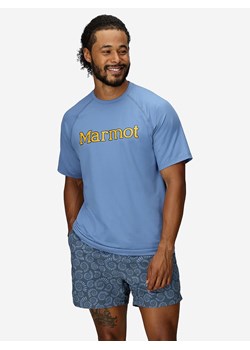 Marmot Koszulka funkcyjna &quot;Windridge Graphic&quot; w kolorze niebieskim ze sklepu Limango Polska w kategorii T-shirty męskie - zdjęcie 180453428
