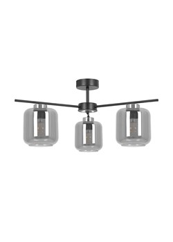 Lampa sufitowa z trzema kloszami grafitowa L5-H38 ze sklepu Edinos.pl w kategorii Lampy sufitowe - zdjęcie 180454747