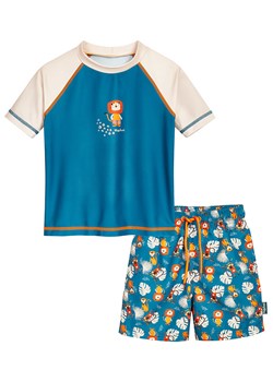 Playshoes 2-częściowy zestaw kąpielowy w kolorze niebiesko-kremowym ze wzorem ze sklepu Limango Polska w kategorii Stroje kąpielowe - zdjęcie 180455276