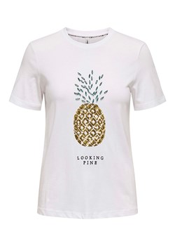 ONLY Koszulka w kolorze białym ze sklepu Limango Polska w kategorii Bluzki damskie - zdjęcie 180455488