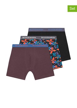 Scotch &amp; Soda Bokserki (3 pary) w kolorze bordowo-czarnym ze sklepu Limango Polska w kategorii Majtki męskie - zdjęcie 180455855