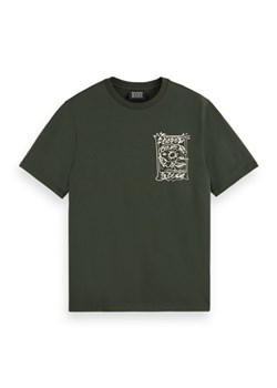 Scotch &amp; Soda Koszulka w kolorze ciemnozielonym ze sklepu Limango Polska w kategorii T-shirty męskie - zdjęcie 180456088