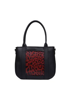czarna torebka damska skórzana  z wymienna wstawką shopper Scarlett ze sklepu Słoń Torbalski w kategorii Torby Shopper bag - zdjęcie 180456537
