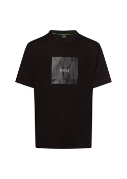 BOSS Green Koszulka męska - Logo Rib Mężczyźni Bawełna czarny nadruk ze sklepu vangraaf w kategorii T-shirty męskie - zdjęcie 180456685